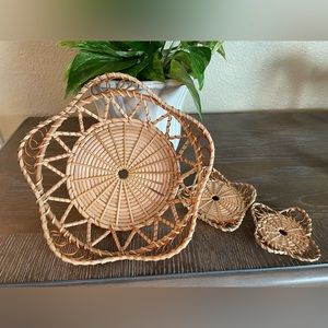 Wicker Woven Wall Boho Baskets